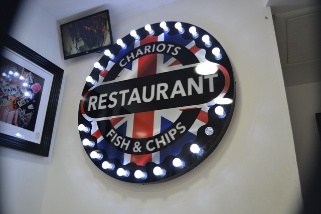 Chariots Restaurant sign