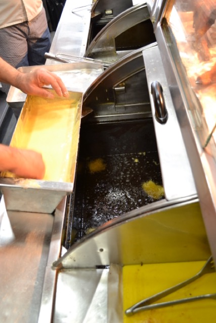 Frying fresh fish