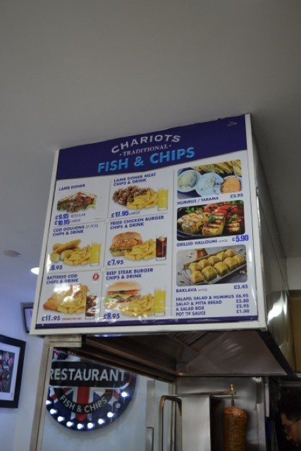 Menu board