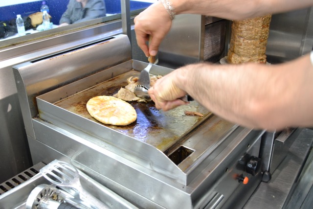 Doner cooking on the spit